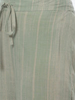 Thumbnail for Biba Women Blue & Green Striped Kurta with Trousers - Distacart