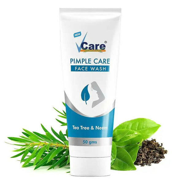 VCare Natural Pimple Care For Face Wash - Distacart