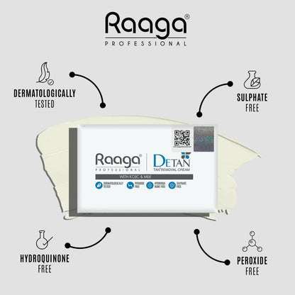 Raaga Professional De-Tan Tan Removal Cream Kojic & Milk - Distacart