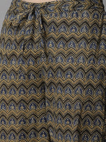 Thumbnail for Biba Women Navy Blue & Olive Green Solid Kurta with Trousers - Distacart