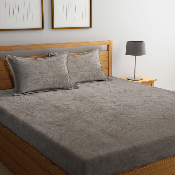 KLOTTHE 300 TC Woolen King Bedsheet with 2 Pillow Covers - Distacart