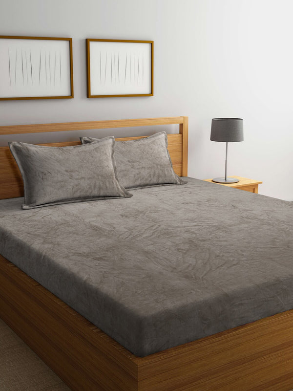 KLOTTHE 300 TC Woolen King Bedsheet with 2 Pillow Covers - Distacart