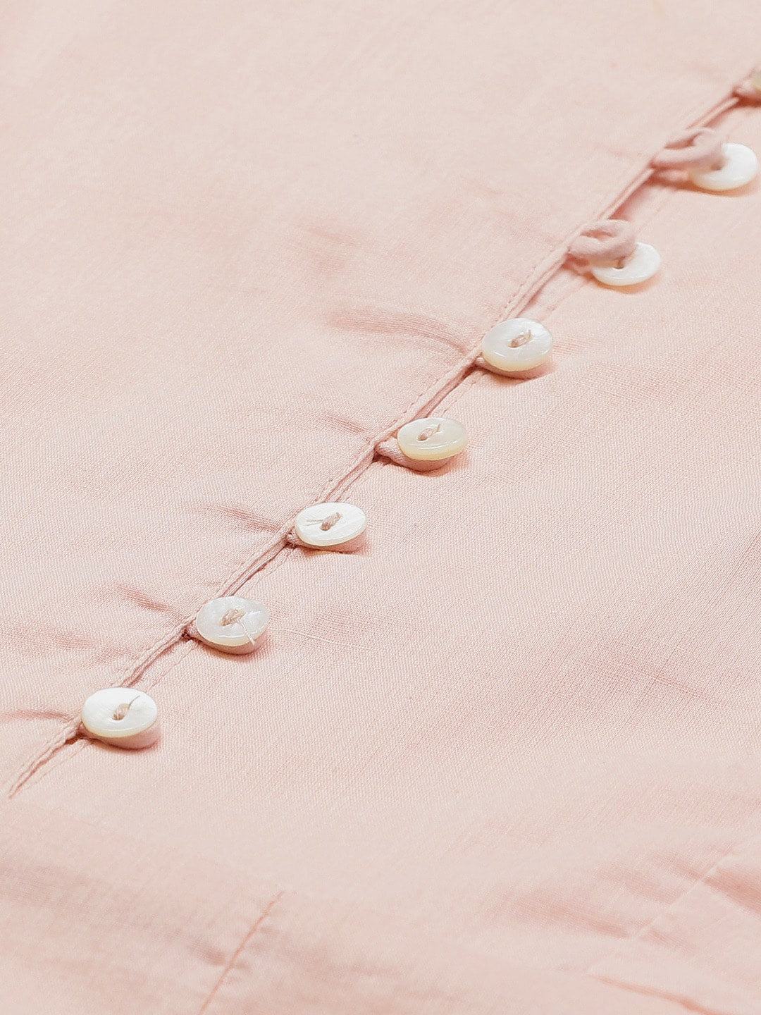 Biba Women Peach-Coloured Printed Layered Tiered Anarkali Kurta - Distacart