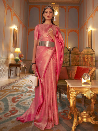 Mitera Woven Design Zari Kanjeevaram Saree - Distacart