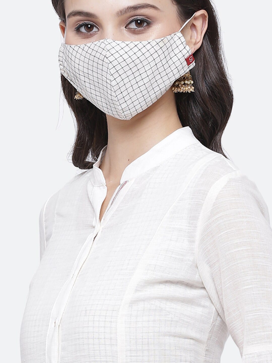 Biba Women White Anarkali Cotton Kurta - Distacart