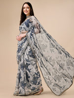 Thumbnail for Sangria Floral Digital Printed Organza Saree - Distacart