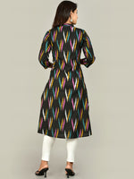 Thumbnail for Kalini Women Black Cotton A-Line Kurta - Distacart