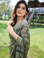 Thumbnail for Kalini Geometric Printed Poly Chiffon Saree - Distacart
