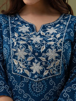Thumbnail for Kalini Bandhani Printed Thread Work Pure Cotton Kurta - Distacart