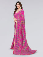 Thumbnail for Kalini Leheriya Zari Poly Chiffon Leheriya Saree - Distacart