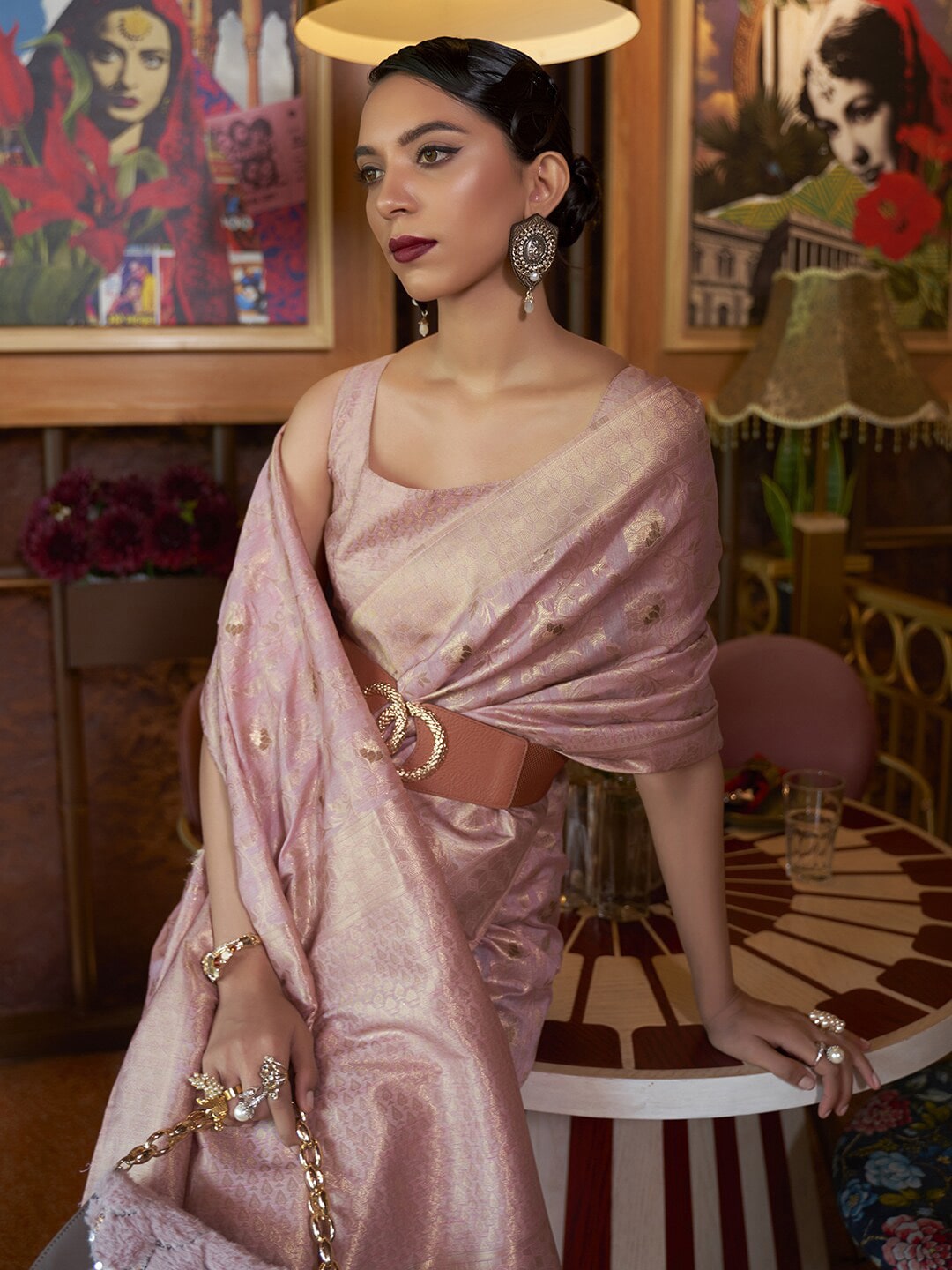 Mitera Woven Design Zari Banarasi Saree - Distacart