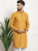 Thumbnail for Sojanya Geometric Embroidered Thread Work Pure Cotton Straight Kurta - Distacart