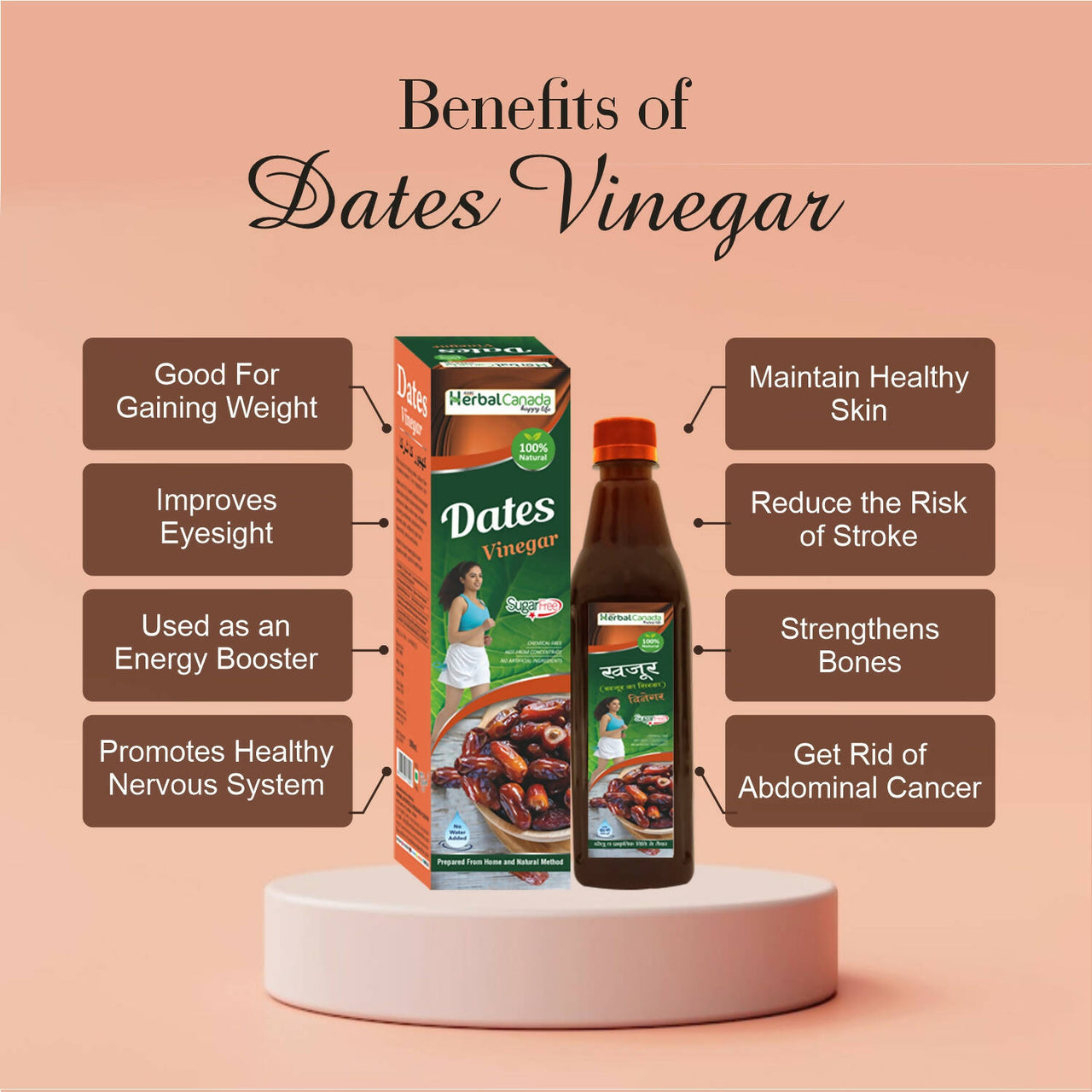 Herbal Canada Dates Vinegar - Distacart