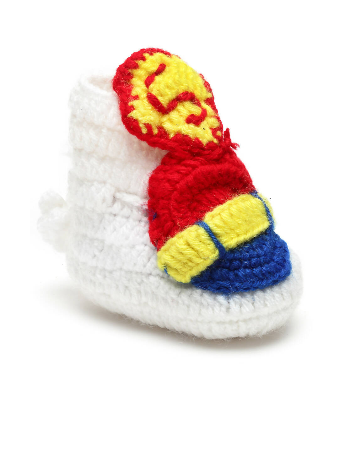 Chutput Kids Woollen Hand Knitted Letter S Detailed Booties - White - Distacart