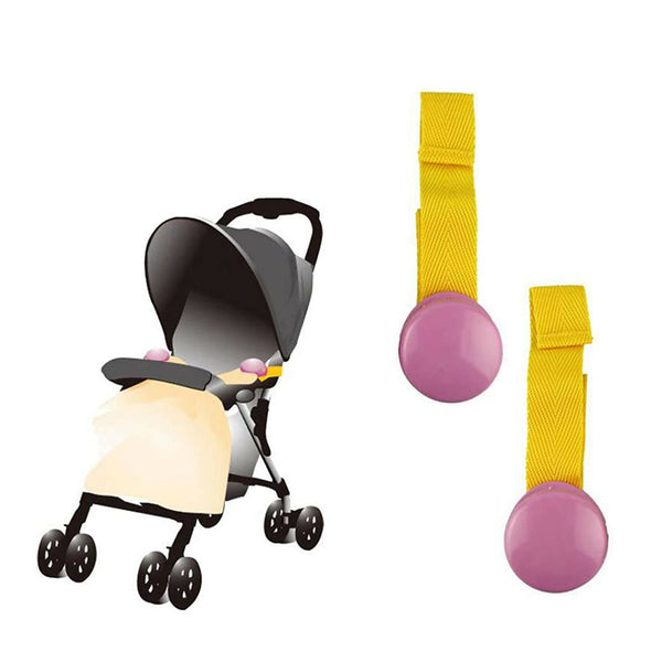 Safe-O-Kid Safe-O-Kid Baby Stroller Clip, Glossy Blanket Clip Stroller, Pram/Buggy Accessories For Baby, Pink - Distacart