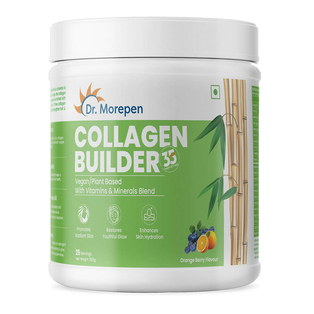 Dr. Morepen Natural Collagen Builder - Orange Berry Flavour - Distacart