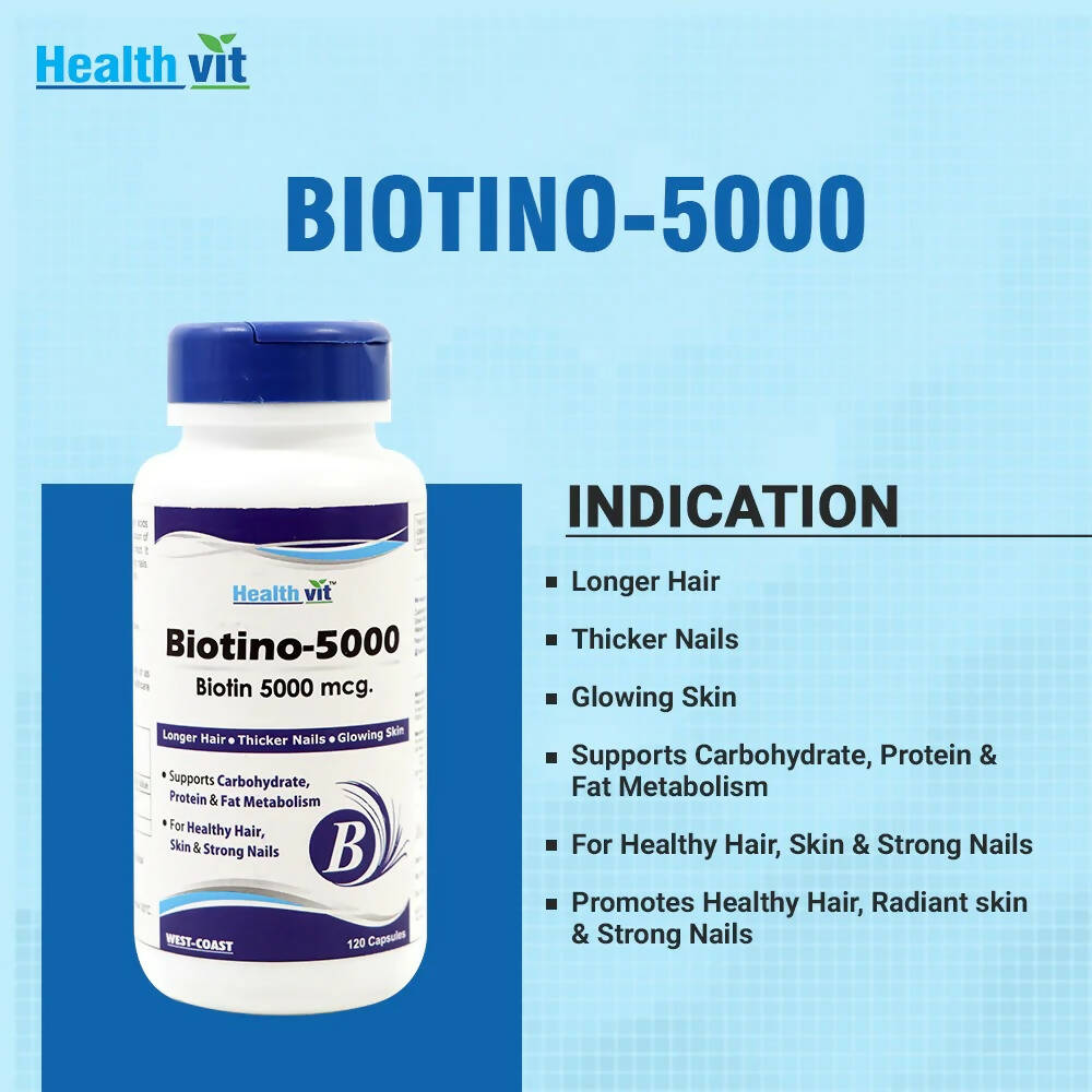 Healthvit Biotino-5000 Capsules - Distacart