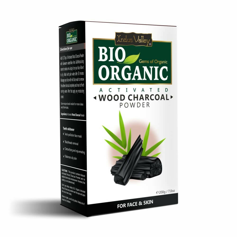 Indus Valley Bio Organic Activated Wood Charcoal Powder - Distacart