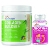 Dr. Morepen Biotin+ Advanced Tablets and Natural Collagen Builder, Orange Berry Flavour Combo - Distacart