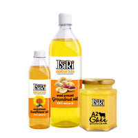 Thumbnail for Isiri A2 Ghee + Groundnut Oil + Sunflower Oil Combo - Distacart