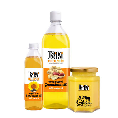 Isiri A2 Ghee + Groundnut Oil + Sunflower Oil Combo - Distacart