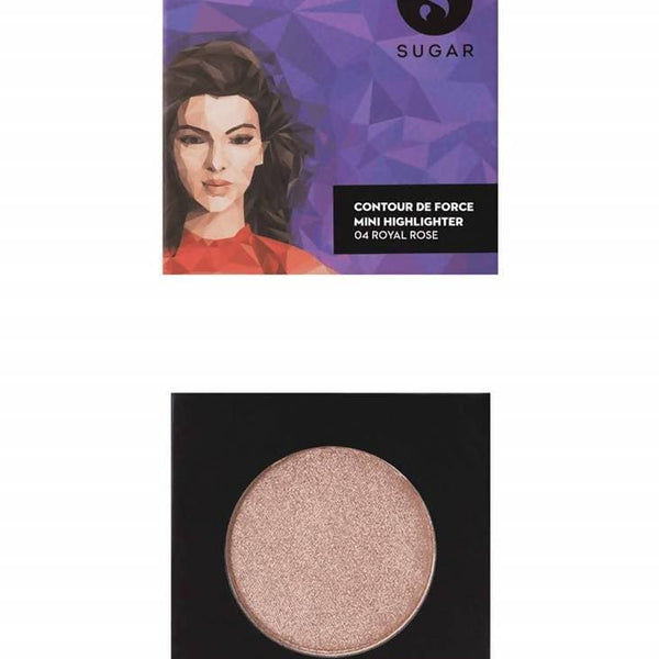 Sugar Cosmetics Contour De Force Mini Highlighter - 04 Royal Rose - Distacart