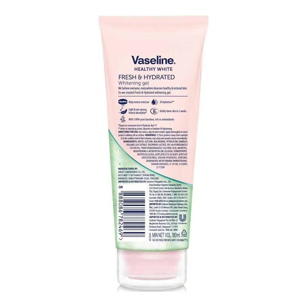 Vaseline Fresh & Hydrated Whitening Gel with Bamboo Extract - Distacart