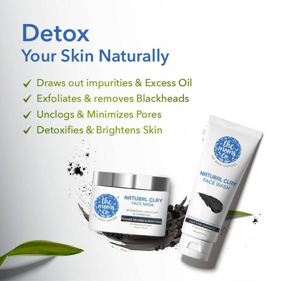 The Moms Co Natural Clay Deep Purifying Face Kit - Distacart