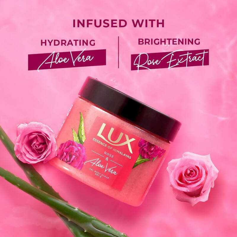 Lux Essence Of Himalayas Rose & Aloe Vera Gel Body Scrub - Distacart