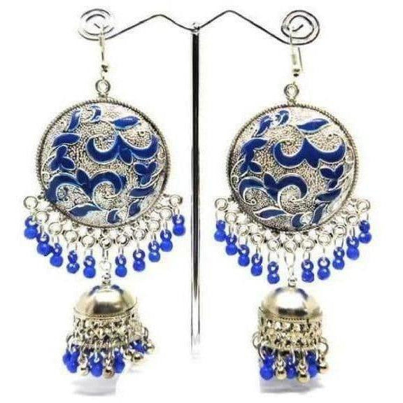 Muskan Fancy Silver Tone Fashion Earrings