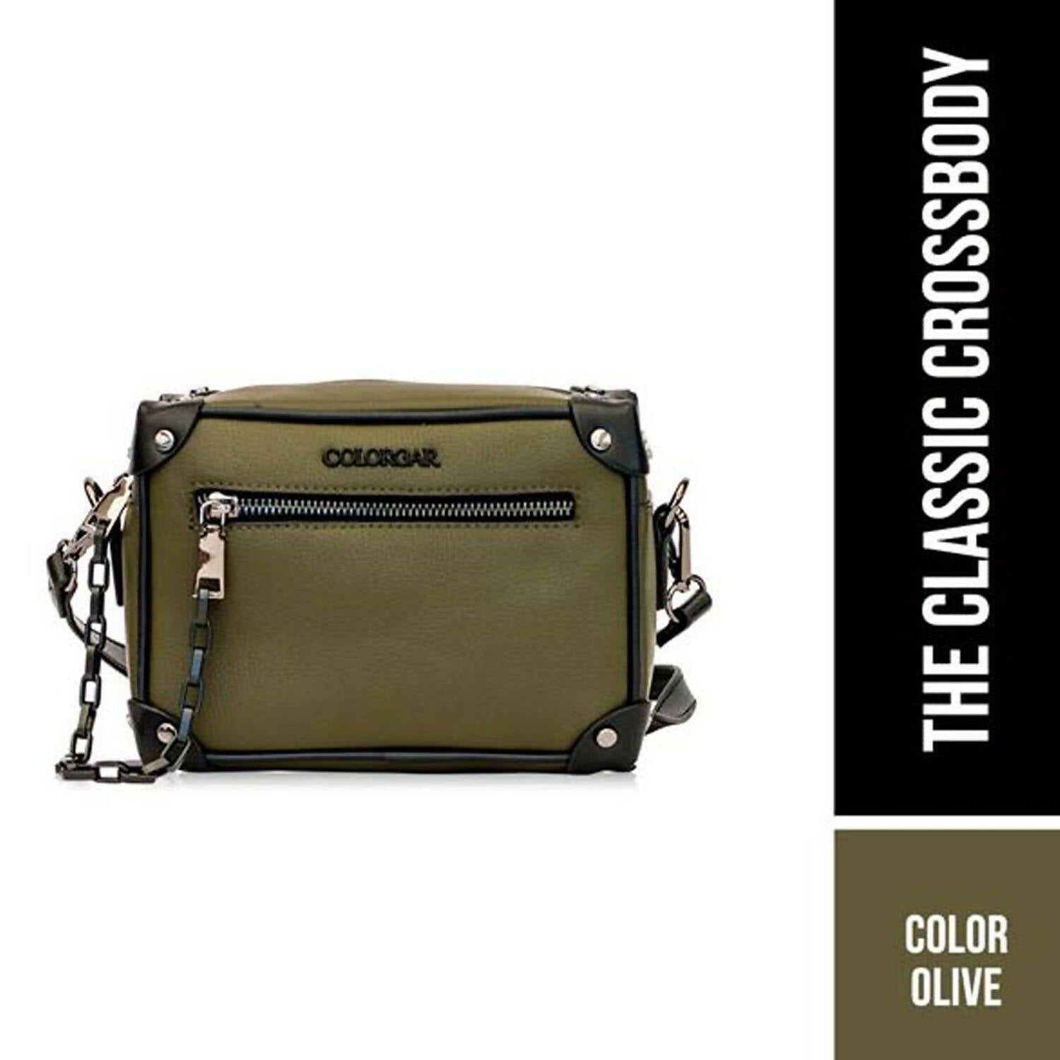 Colorbar Pouch The Classic Crossbody - Olive - Distacart