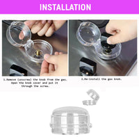 Thumbnail for Safe-O-Kid Gas Stove Knobs Transparent Guards for Indoor Baby Safety Set of 4 Pcs - Distacart