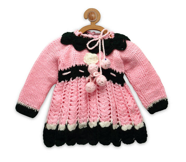 Chutput Kids Pink Ice Kitty Design Solid Pullover Sweater - Distacart