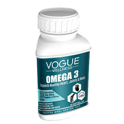 Vogue Wellness Omega 3 Softgel Capsules - Distacart