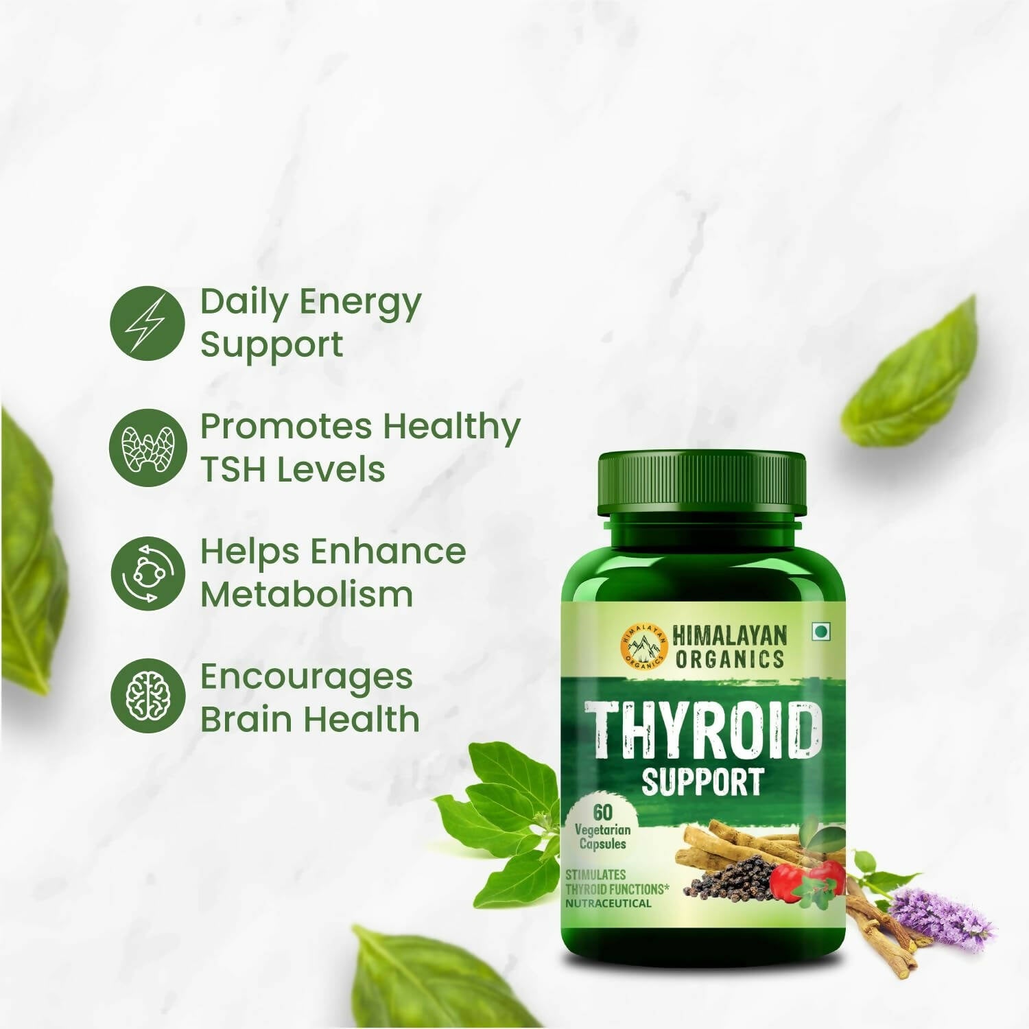 Himalayan Organics Thyroid Support Capsules - Distacart