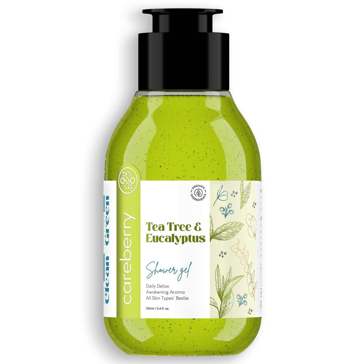 Careberry Tea Tree & Eucalyptus Oil Shower Gel - Distacart