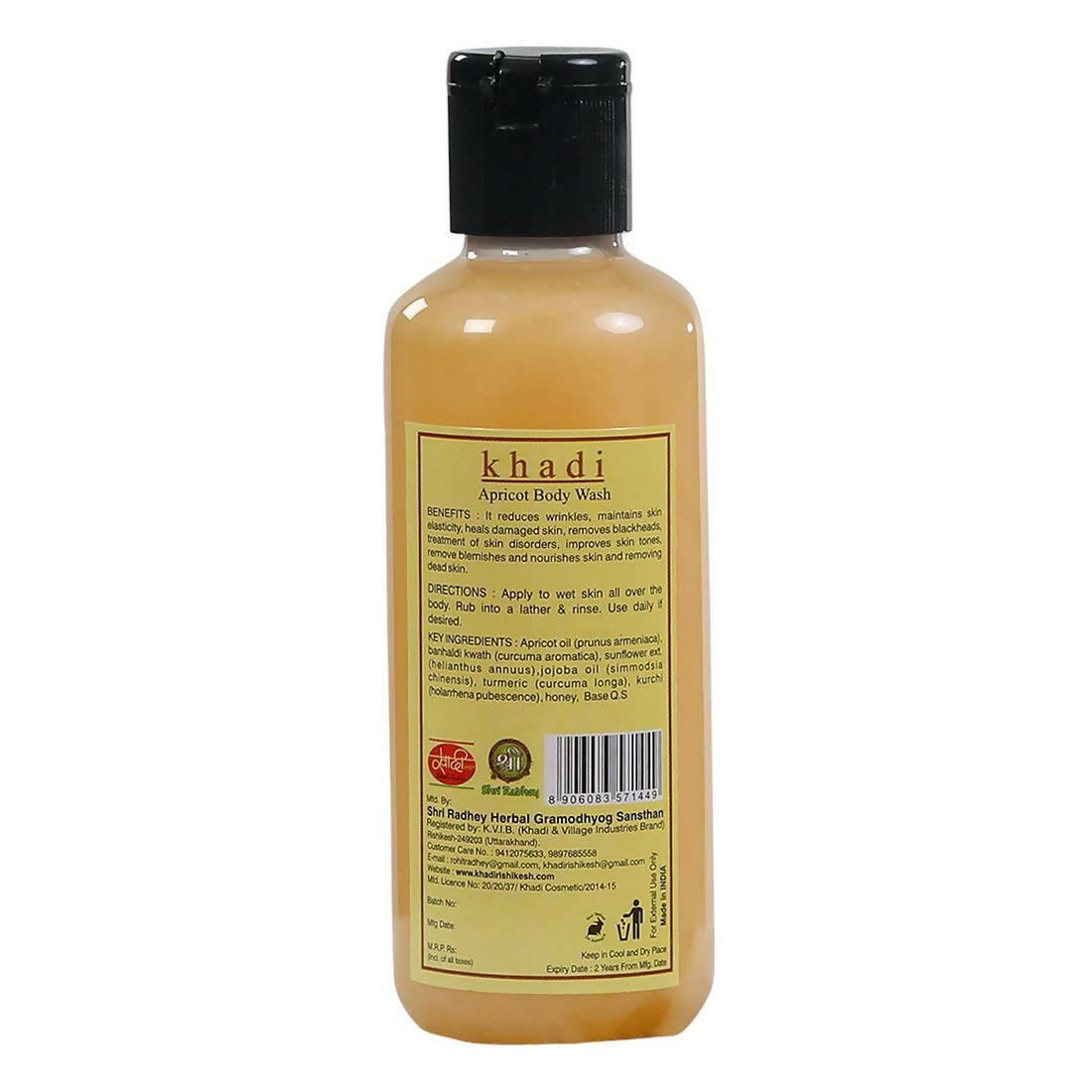 Khadi Rishikesh Herbal Apricot Body Wash - Distacart