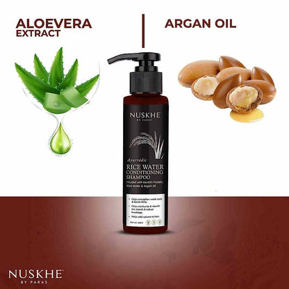 Nuskhe By Paras Ayurvedic Rice Water Conditioning Shampoo - Distacart