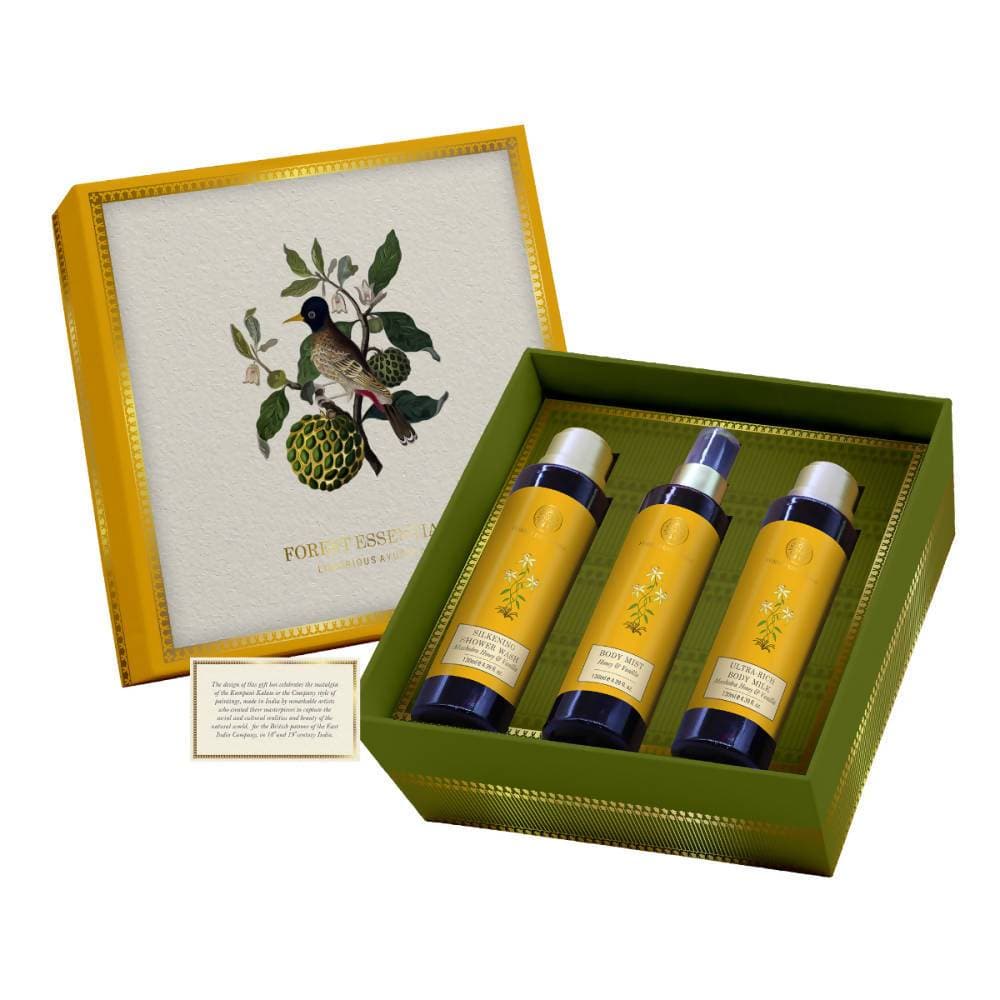 Forest Essentials Indian Nightingale Body Care (Honey Vanilla) Box - Distacart