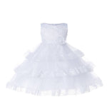 Thumbnail for Asmaani Baby Girl's white Colour Satin A-Line Maxi Full Length Dress (AS-DRESS_22115) - Distacart