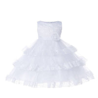 Thumbnail for Asmaani Baby Girl's white Colour Satin A-Line Maxi Full Length Dress (AS-DRESS_22115) - Distacart