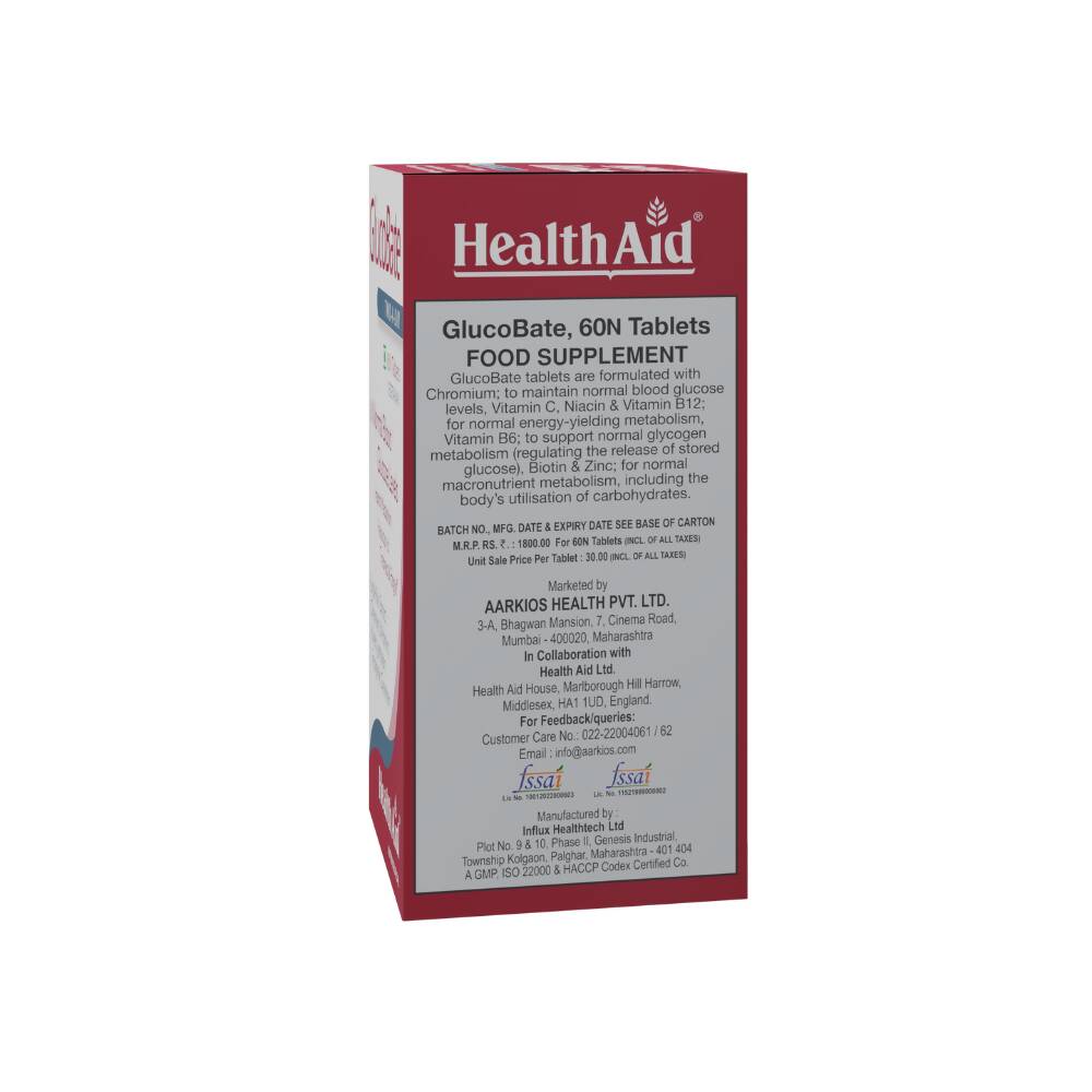 HealthAid GlucoBate Tablets - Distacart