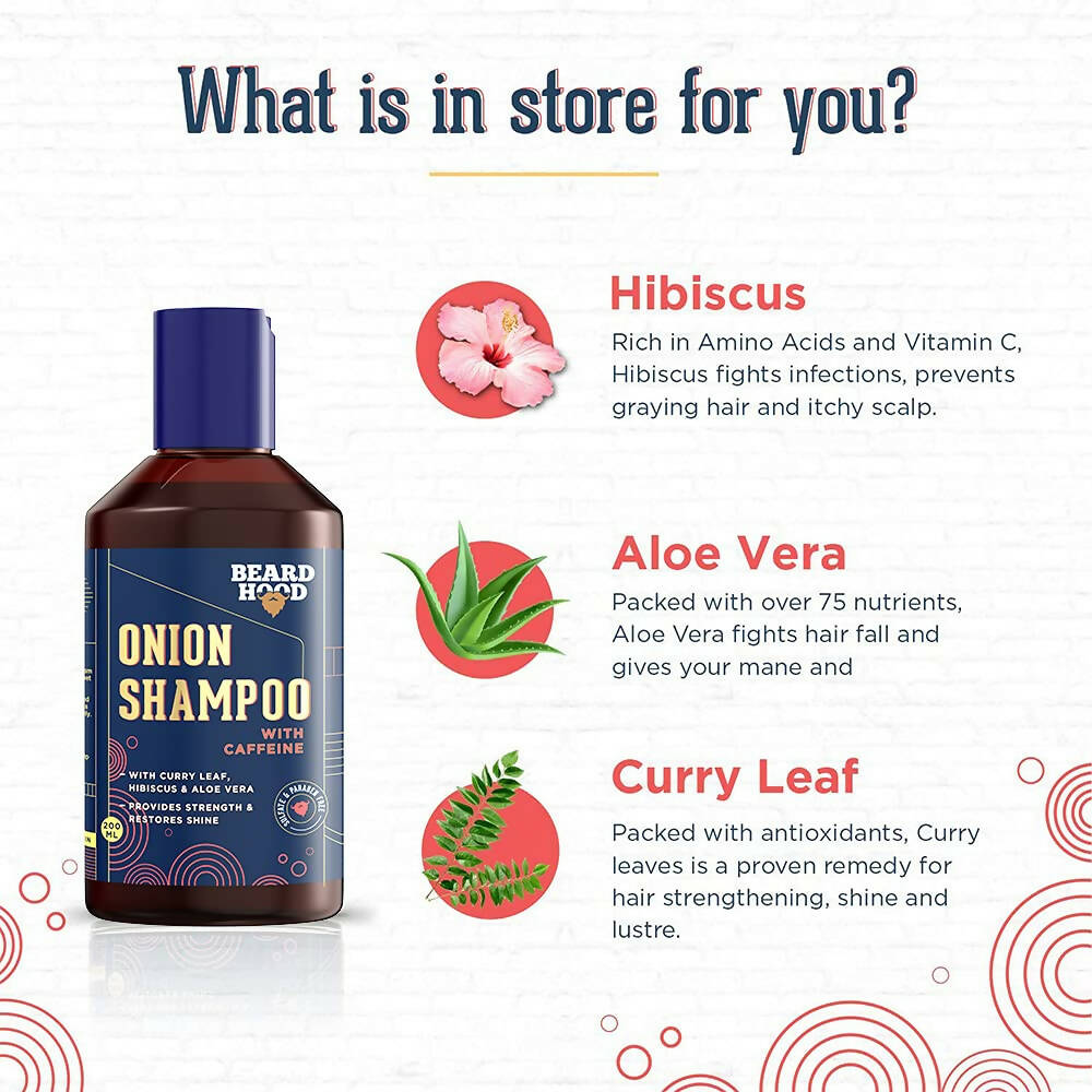 Beardhood Onion Shampoo With Caffeine - Distacart