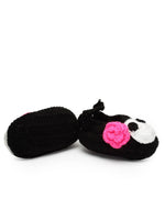 Thumbnail for Chutput Kids Woollen Hand Knitted Cartoon Face Detailed Booties - Black - Distacart