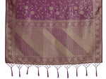 Thumbnail for Vardha Women'S Kanchipuram Raw Silk Saree With Unstitched Blouse Piece