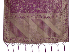 Vardha Women'S Kanchipuram Raw Silk Saree With Unstitched Blouse Piece