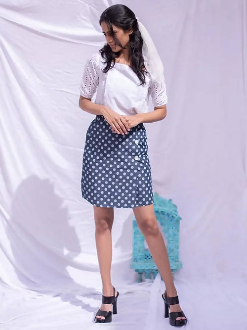 Diva Globe Polka dot Women Overlap Skirt - Distacart