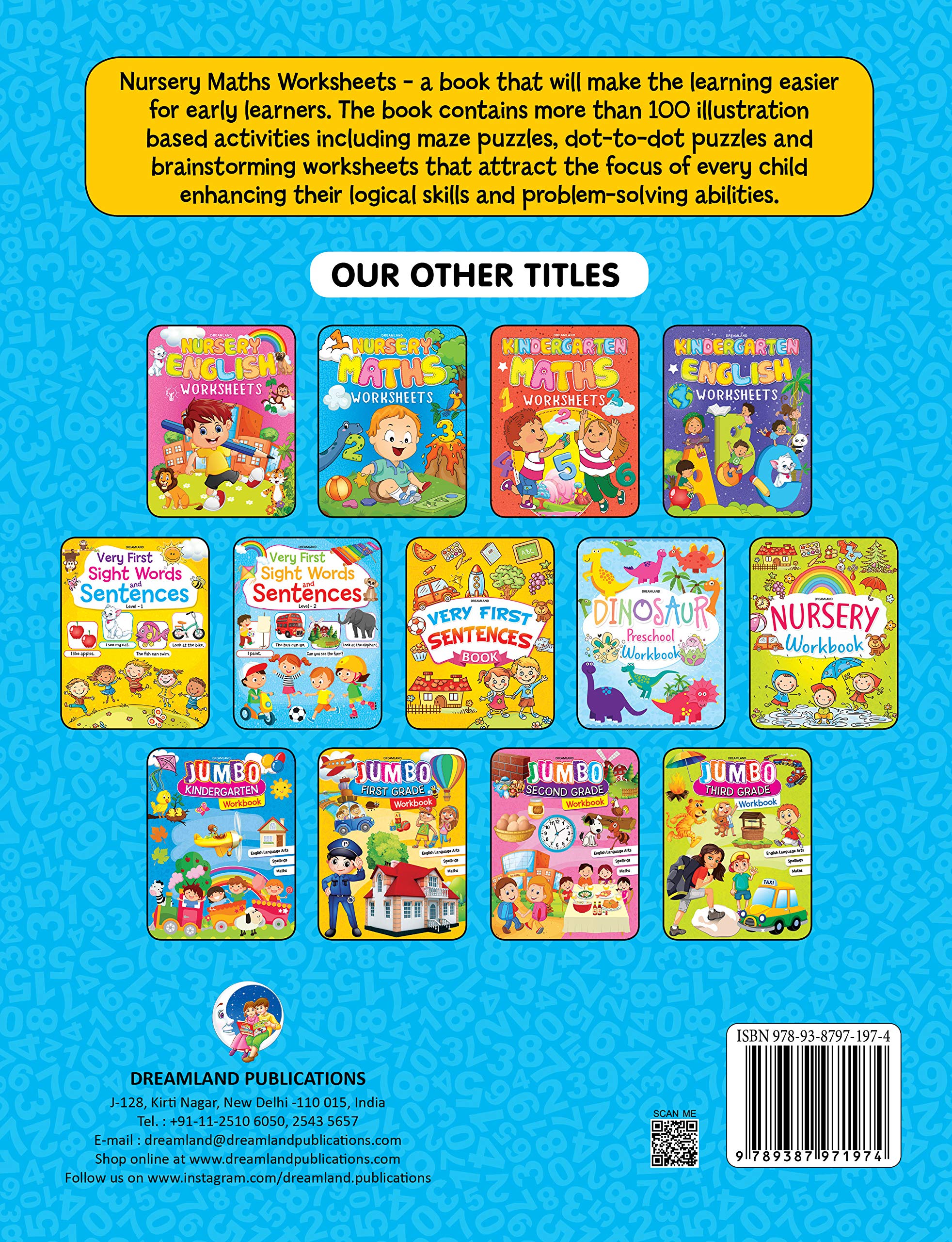 Dreamland Nursery Maths Worksheets - Distacart