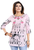 Snehal Creations Pinky Cotton Shibori Tunic With Embroidery - Distacart