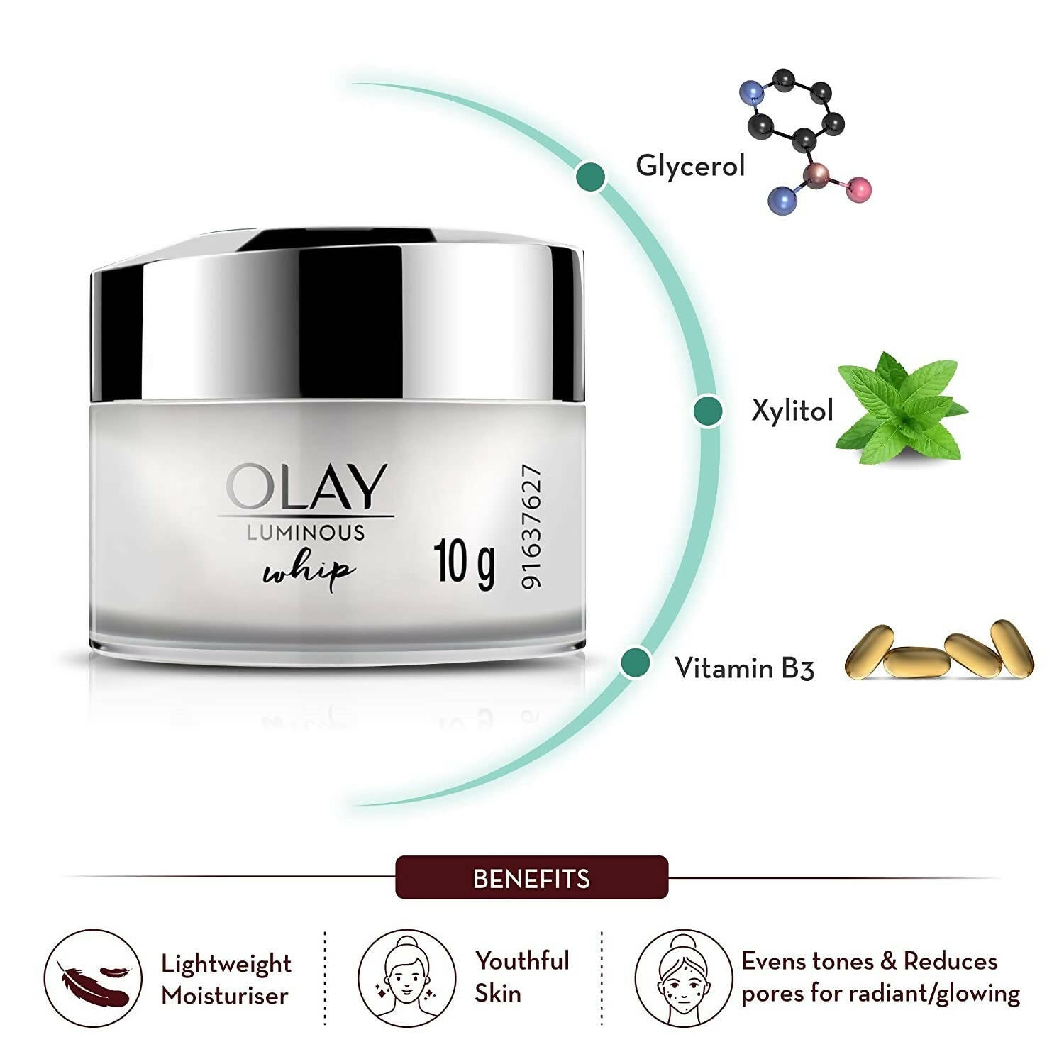 Olay Luminous Whip Mini Day Cream - Distacart